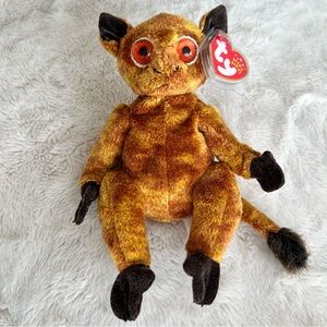 Ty Beanie Babies Gizmo Lemur Stuffed Animal 2002 Brown and Black